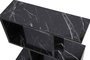 Hanah Home Mesa Auxiliar Life Negro Marble 60x60x20 cm Tablero Melamina Estante 27 cm